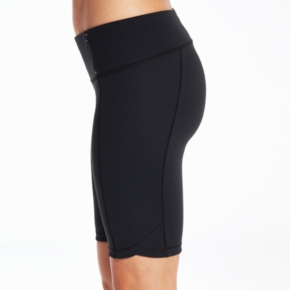 Calia Essential Bermuda Bike Shorts Stretchy Long Solid Black Comfy Work - Picture 5 of 8